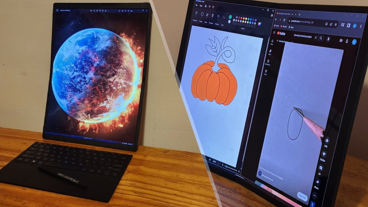 $5,000 foldable laptop showcases versatility with 3 different positions transformation.