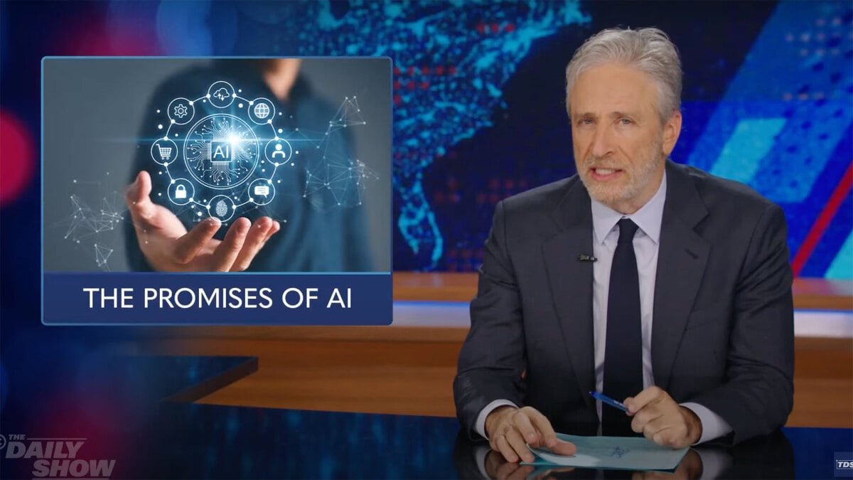 Jon Stewart’s 15-minute critique of AI is both amusing and unsettling