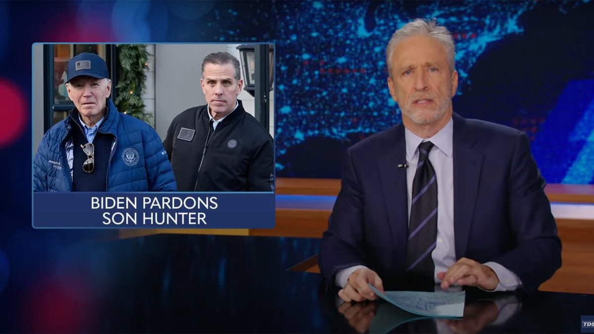 Jon Stewart discusses his sincere opinions on Biden’s decision to pardon Hunter.