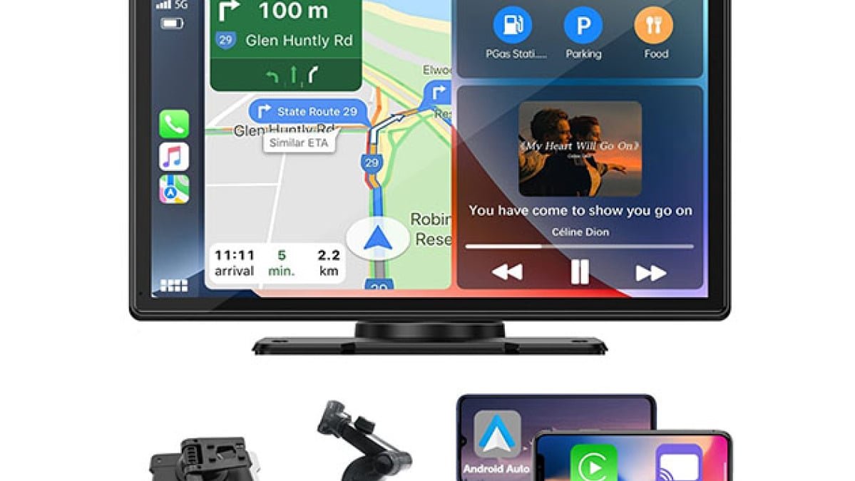 Enhance your dashboard area with a wireless touchscreen display