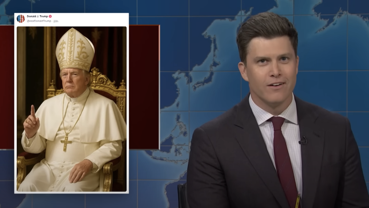 ‘SNL’ Weekend Update takes on AI Pope Trump, Elon ditching DOGE