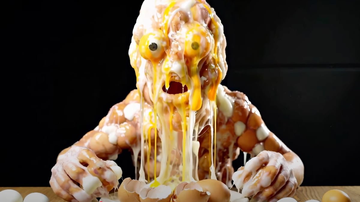 AI viral video ‘You Are What You Eat’ is like a total mukbang horror show