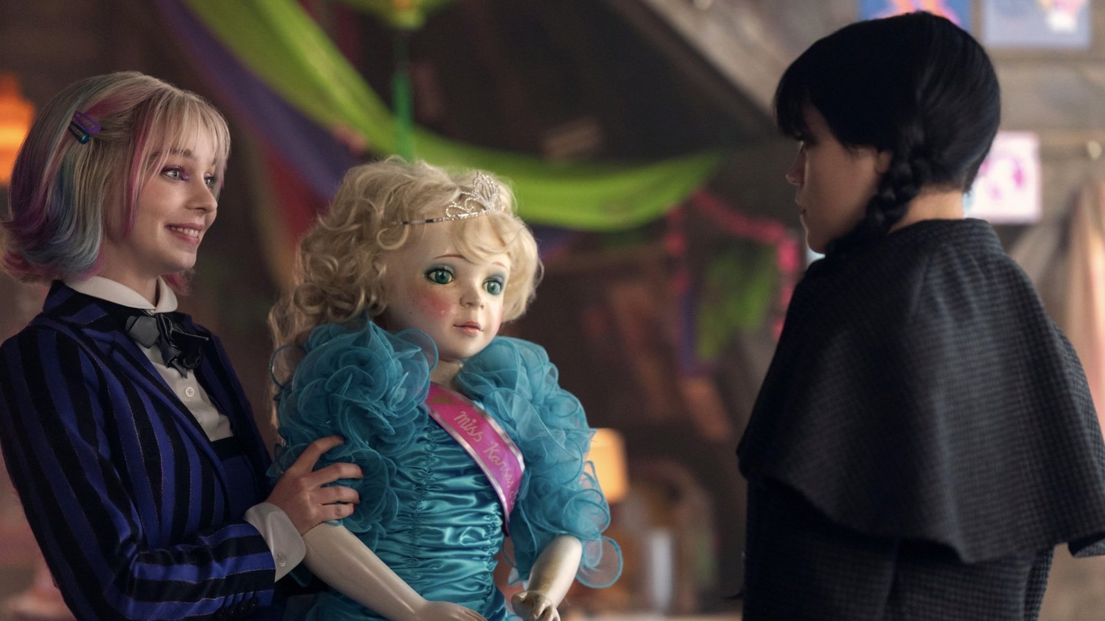 Emma Myers and Jenna Ortega in "Wednesday."