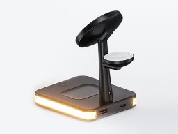 The 6-in-1 Magstand Mini Magnetic Charge Station in black color