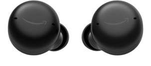 a black pair of amazon echo buds