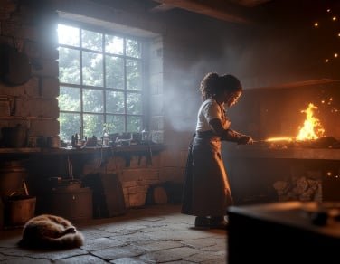 images-12-fit_lim-size_376x ai-generated image of woman blacksmith in forge