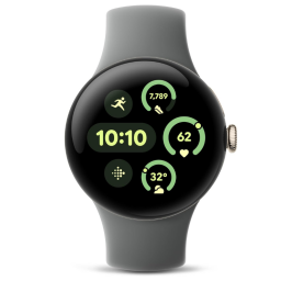 Google Pixel Watch 3 on white background