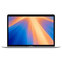 apple macbook air m1 laptop against a white background