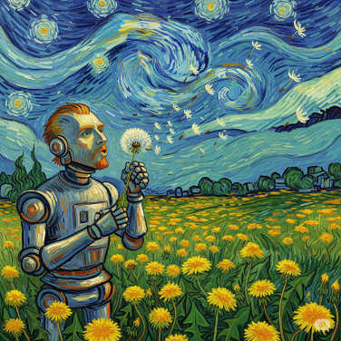 images-24-fit_lim-size_376x Illustration of a Van Gogh robot blowing dandelion seeds into the wind