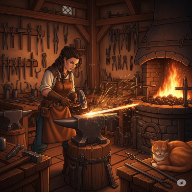 images-26-fit_lim-size_376x Illustration of woman blacksmith at a forge
