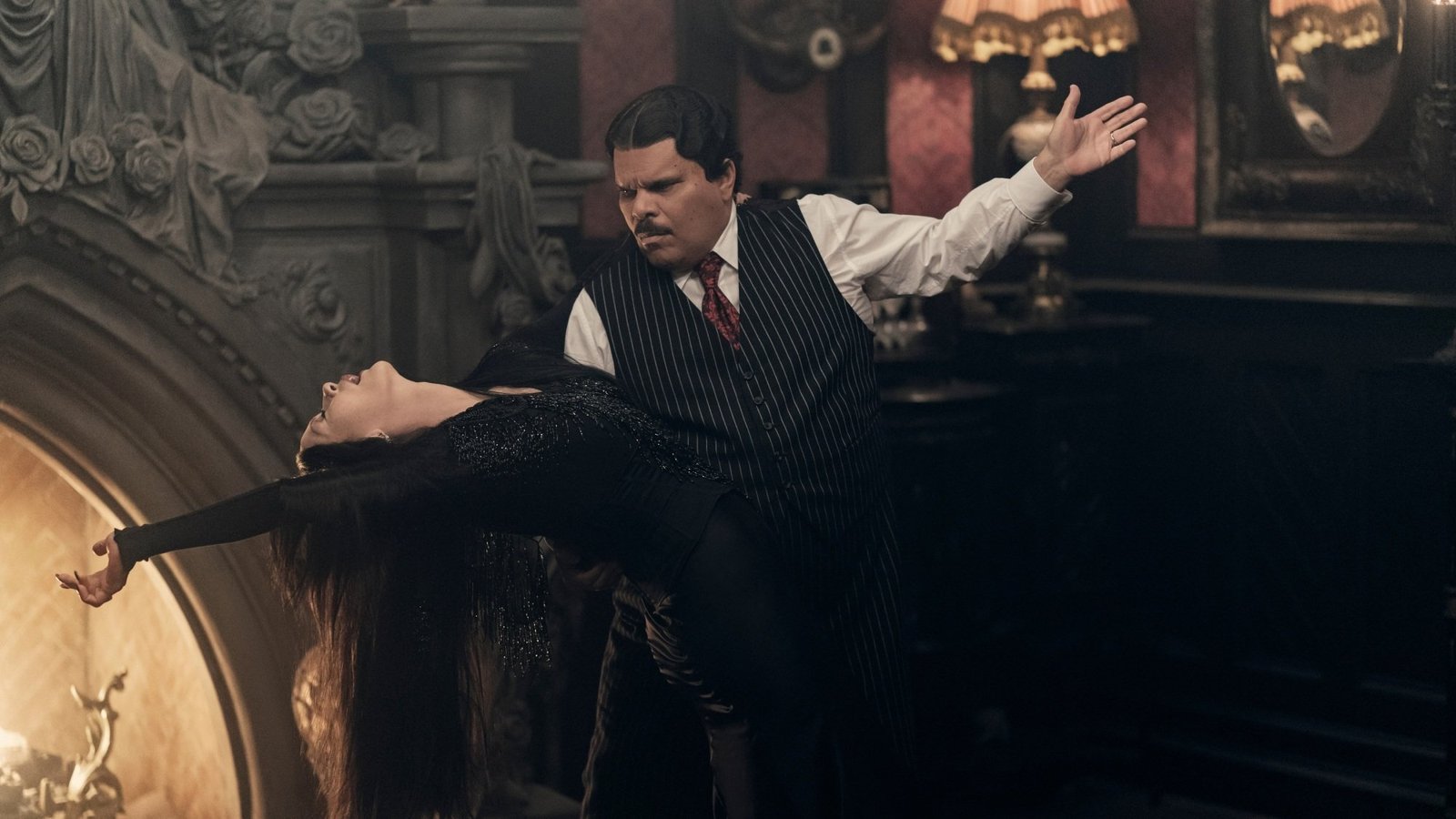 Catherine Zeta-Jones and Luis Guzm&aacute;n in "Wednesday."