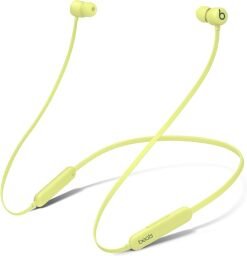 images-4-fill_-size_247x256-v1701882543 a yellow pair of beats flex wireless earbuds on a white background
