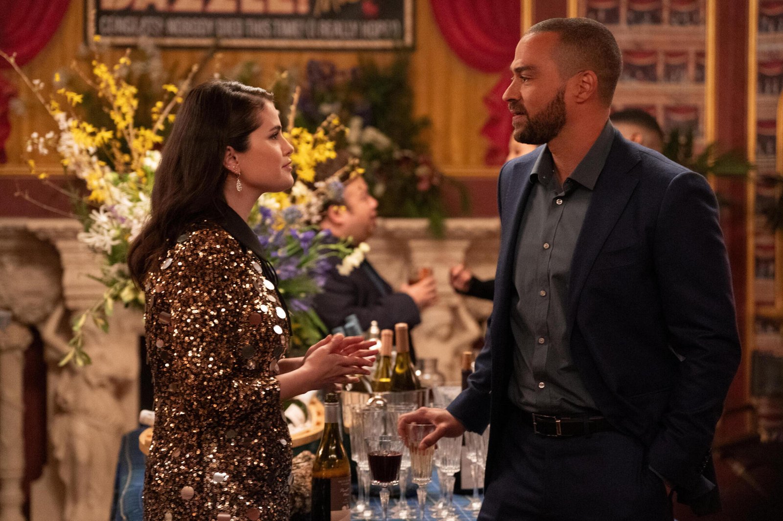 Jesse Williams as Tobert and Selena Gomez as Mabel in "Opening Night."