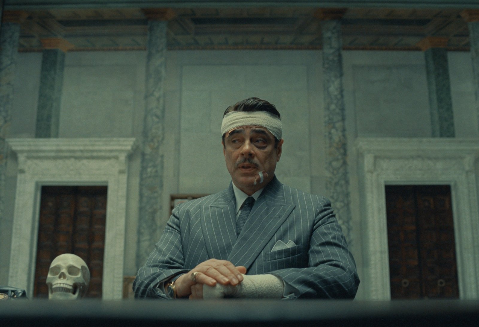 Benicio del Toro stars as Zsa-zsa Korda in director Wes Anderson's "The Phoenician Scheme."